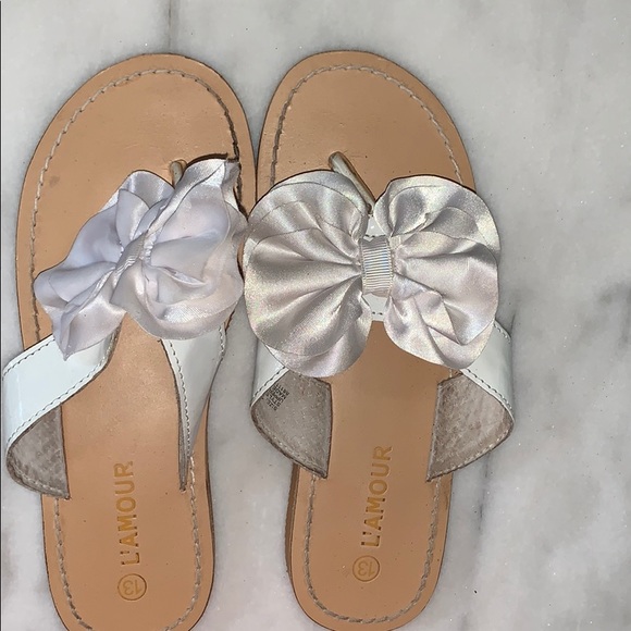 girls white sandals size 13